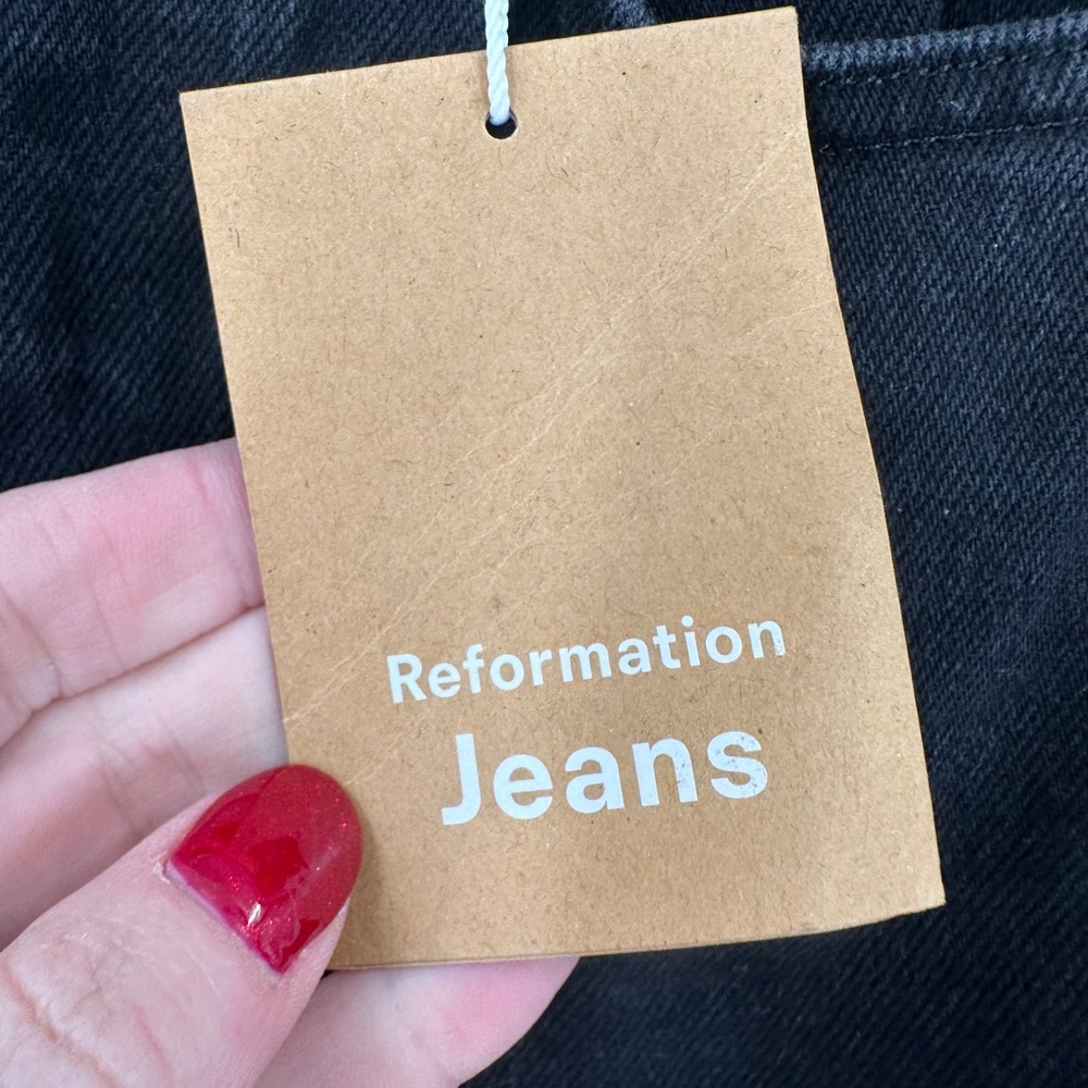 Reformation Jet Black Straight Leg Jeans - Picture 5 of 11